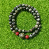 Tibetan Jade Medicine King Stone Buddha Bead Tower Chain Necklace
