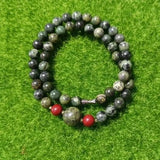 Tibetan Jade Medicine King Stone Buddha Bead Tower Chain Necklace