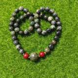Tibetan Jade Medicine King Stone Buddha Bead Tower Chain Necklace