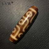 Tibetan Agate Dzi Beads Nine-Eyes Oval 12x44mm