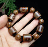 Tibetan Agate Three Eye Bracelet, Ethnic Men's & Women's Bead Bracelet