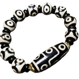 Tibetan Agate 3 & 9 Eye DZi Bracelet, Men's & Women's National Style
