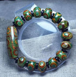 Tibetan Agate 3 Eye 9 Eye DZi Bracelet, National Style Bracelet