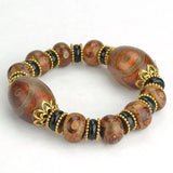 Tibetan Agate 3 Eye & 9 Eye Dzi Bracelet for Men & Women
