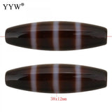 Tibetan Agates Dzi Beads 3-Line Hole 2.5mm for Jewelry Making