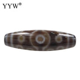 Tibetan Dzi Beads Oval 15-eyed 2-tone 38x12mm Hole 2.5mm By PC