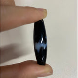 Natural Tibetan Dzi Beads Oval Two Tone AAA 12x38mm