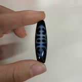 Natural Tibetan Dzi Beads Oval Two Tone AAA 12x38mm