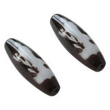 Tibetan Dzi Beads Oval & Kuanyin, AAA Quality, 12x38mm