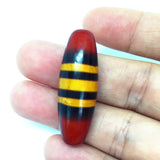 Natural Tibetan Dzi Beads Oval Stripe Beads One-Line Pharmacist AAA