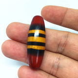 Natural Tibetan Dzi Beads Oval Stripe Beads One-Line Pharmacist AAA