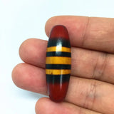 Natural Tibetan Dzi Beads Oval Stripe Beads One-Line Pharmacist AAA