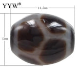 Tibetan Dzi Beads Oval Longevity 14.50x13mm