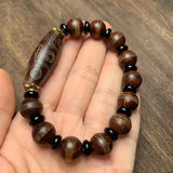 Tibetan Nine Eyes Agate Beads Bracelet Retro Style