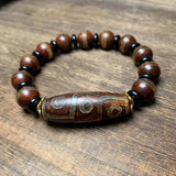 Tibetan Nine Eyes Agate Beads Bracelet Retro Style