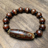 Tibetan Nine Eyes Agate Beads Bracelet Retro Style
