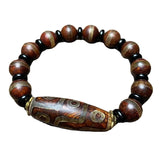 Tibetan Nine Eyes Agate Beads Bracelet Retro Style