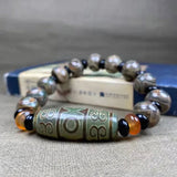 Tibetan Green Agate DZi Bracelet Retro Ethnic Jewelry