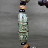 Tibetan Green Agate DZi Bracelet Retro Ethnic Jewelry