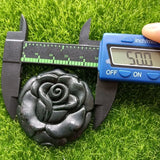 Tibetan Jade High Ice Medicine Royal Stone Rose Pendant