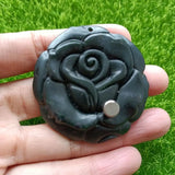 Tibetan Jade High Ice Medicine Royal Stone Rose Pendant