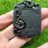 Tibetan Jade Medicine King Green Jade Dragon Pendant