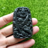 Tibetan Jade Zhong Kui Ghost Pendant for Men and Women