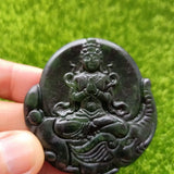 Tibetan Jade Medicine King Shi Guanyin Pendant Health Care National Wind Jewelry