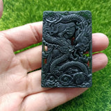 Tibetan Jade Medicine King Shi Yulong Guanyin Pendant Men's Safe National Style