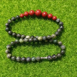 Tibetan Jade Medicine King Stone Bead Chain Necklace