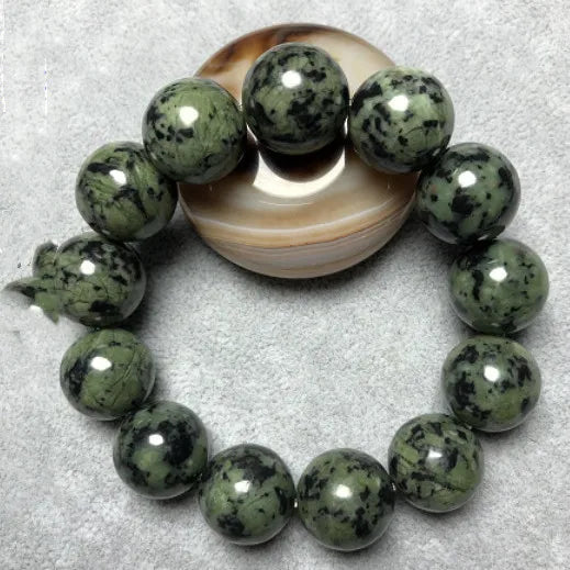 Tibetan Jade Medicine King Stone Bracelet Men's Magnetic Health Care Jewelry