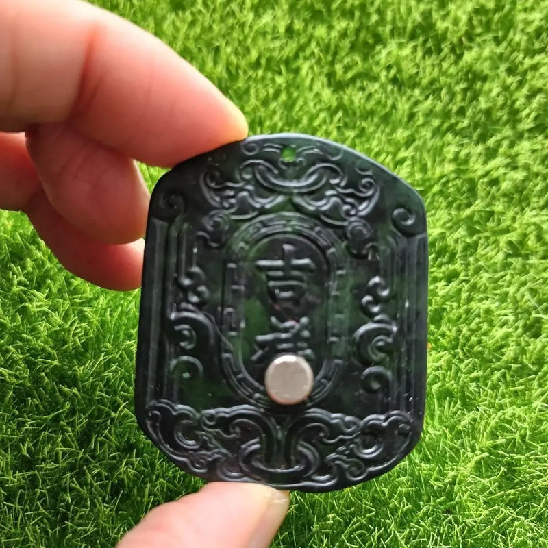 Tibetan Jade Medicine King Stone Pendant