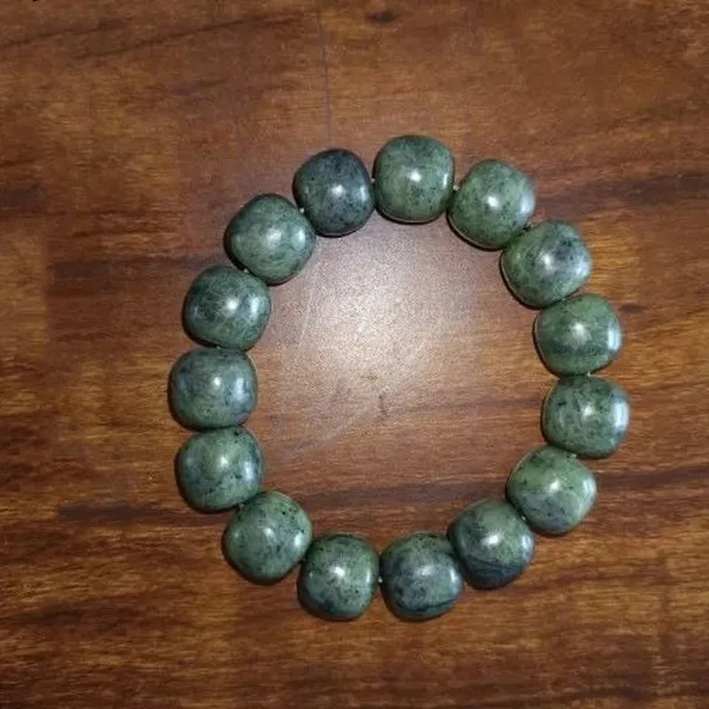 Natural Tibetan Jade Medicine King Stone Hand String Bracelet