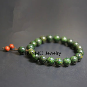 Tibetan Jade Medicine King Stone Hand String Bracelet 8-12mm