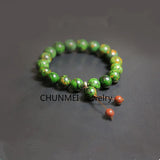 Tibetan Jade Medicine King Stone Hand String Bracelet 8-12mm