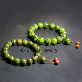 Tibetan Jade Medicine King Stone Hand String Bracelet 8-12mm