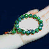 Tibetan Jade Medicine King Stone Hand String Bracelet 8-12mm