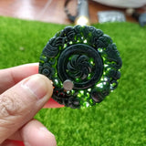Tibetan Jade Fortune Pendant Bat Plum Blossom Retro Lucky Charm Pendant