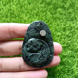 Tibetan Jade Medicine Wang Shi Maitreya Pendant
