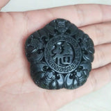 Tibetan Jade Medicine WangShi Pendant for Men and Women, Auspicious and Safe
