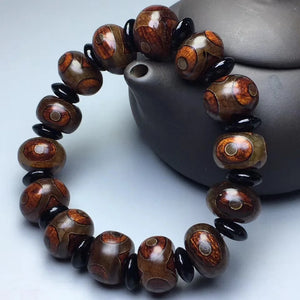 Tibetan Old Agate Abacus Bracelet Dragon Beads Men Women Bracelet