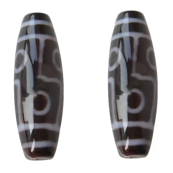 Tibetan Stone Dzi Beads 6 Eyes & 2 Tone Bracelet DIY Jewelry