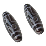 Tibetan Stone Dzi Beads 6 Eyes & 2 Tone Bracelet DIY Jewelry