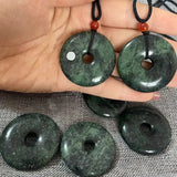 Natural Tibetan Jade King Stone PingAn Buckle Pendant