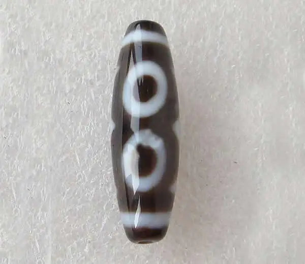 Natural Tibetan Dzi Beads Oval Three-eyed AAA 11x37mm By Lot