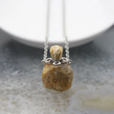 Tiger Eye/Amethysts Faceted Quartz Perfume Bottle Pendant