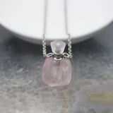 Tiger Eye/Amethysts Faceted Quartz Perfume Bottle Pendant