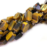 Tiger Eye Beads 8x12mm 12x16mm Geometric Loose Stone Beads DIY Jewelry Making