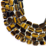 Tiger Eye Beads 8x12mm 12x16mm Geometric Loose Stone Beads DIY Jewelry Making
