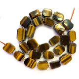 Tiger Eye Beads 8x12mm 12x16mm Geometric Stone Beads